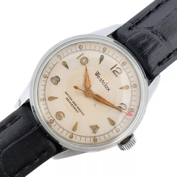 Vintage Westclox Men's Mechanical Wristwatch EB 1495 Swiss Made w Bullseye Style - Picture 1 of 10